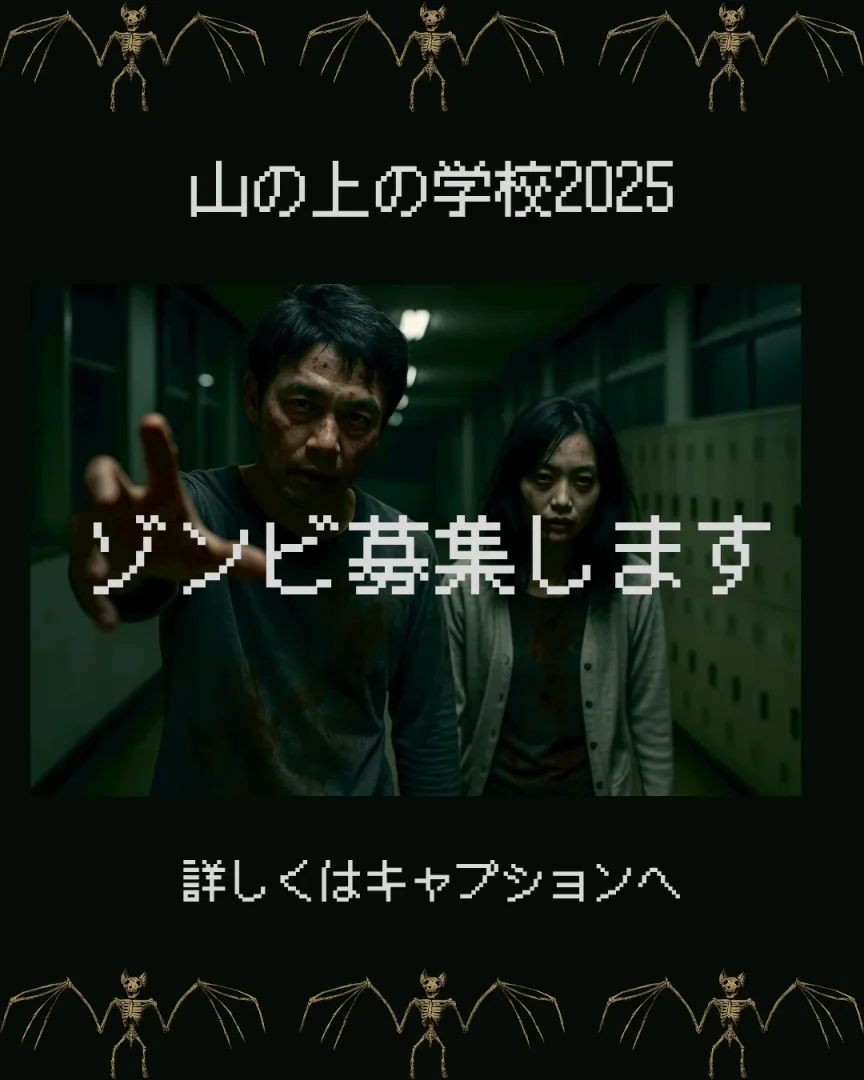 山のうえの学校で“ゾンビ”役を募集!【10/12】
