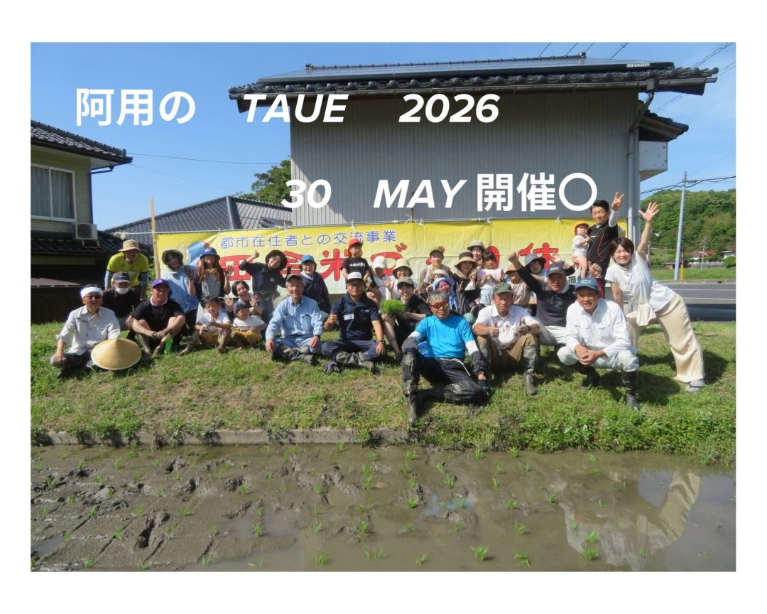 【5/30】今年も開催決定！阿用の田舎米づくり体験田植え！運営サポーター募集！